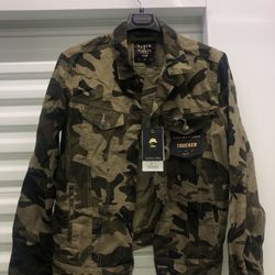 Denim Fatigue Jean Jacket Size (Medium)