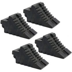 Tooling Chock Blocks (4pcs) Rubber Dual Wheel Tire Chicks Front And Back