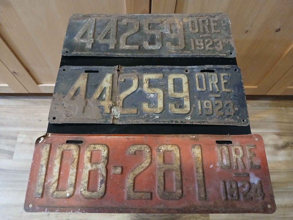 1920's Oregon License Plates