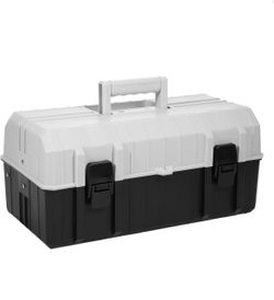 Three Layer Toolbox with Bearing Capacity, Quick Access Compartments, Multi Functional Design for Home Emergency Repairs, Electrician Maintenance and 
