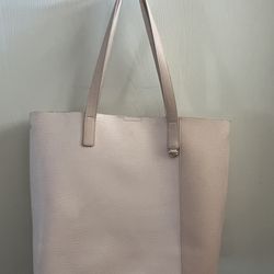 Two Tone Nude Beige Tote Bag