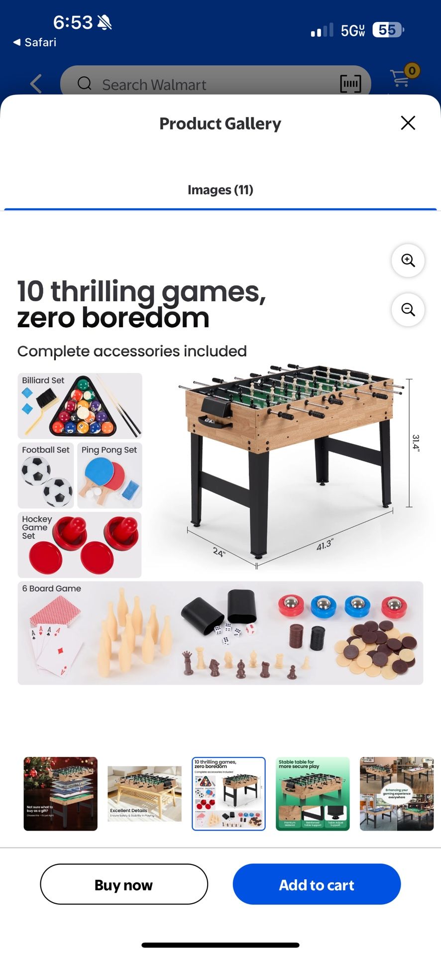 6 In 1 Game Table