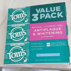 Flouride free Tooth paste toms