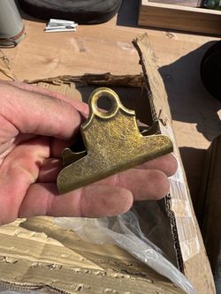 Antique brass clipboard clips (1000?)