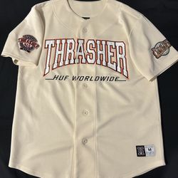 HUF x Thrasher Center Field Baseball Jersey 