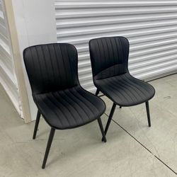 Modern Channel-Tufted Dining Chairs 