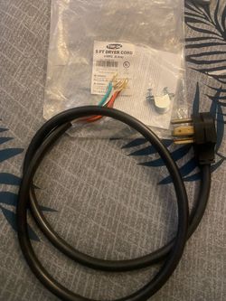 4 Prong Dryer Cord, 30 AMP 5 Feet Power Cord