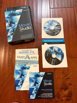 Sony Movie Studio Suite 13 Platinum Video Editing Software 2 CDs Serial Numbers