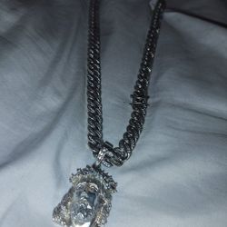 Christ Silver Cuban Chain