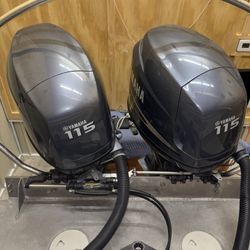 “TWO” OUTBOARD BOAT ENGINES YAMAHA F115TXR &  LF115TXR PRICE FOR-BOTH USED IN FRESHWATER ONLY 500 HRS