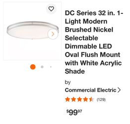 Oval Flush Mount