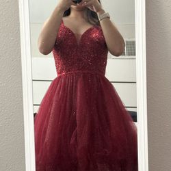 Short Red Formal Dress 