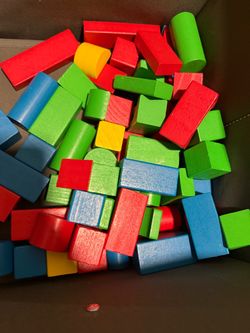 Colorful Wooden Building Blocks Set