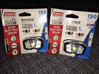 Coleman DIVIDE LED 150 HeadLamp Camping Fishing New $20 for 2