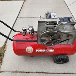 compressor - Porter Cable
Jetstream
25G
6HP
42x20x30H"
no hose
works good
