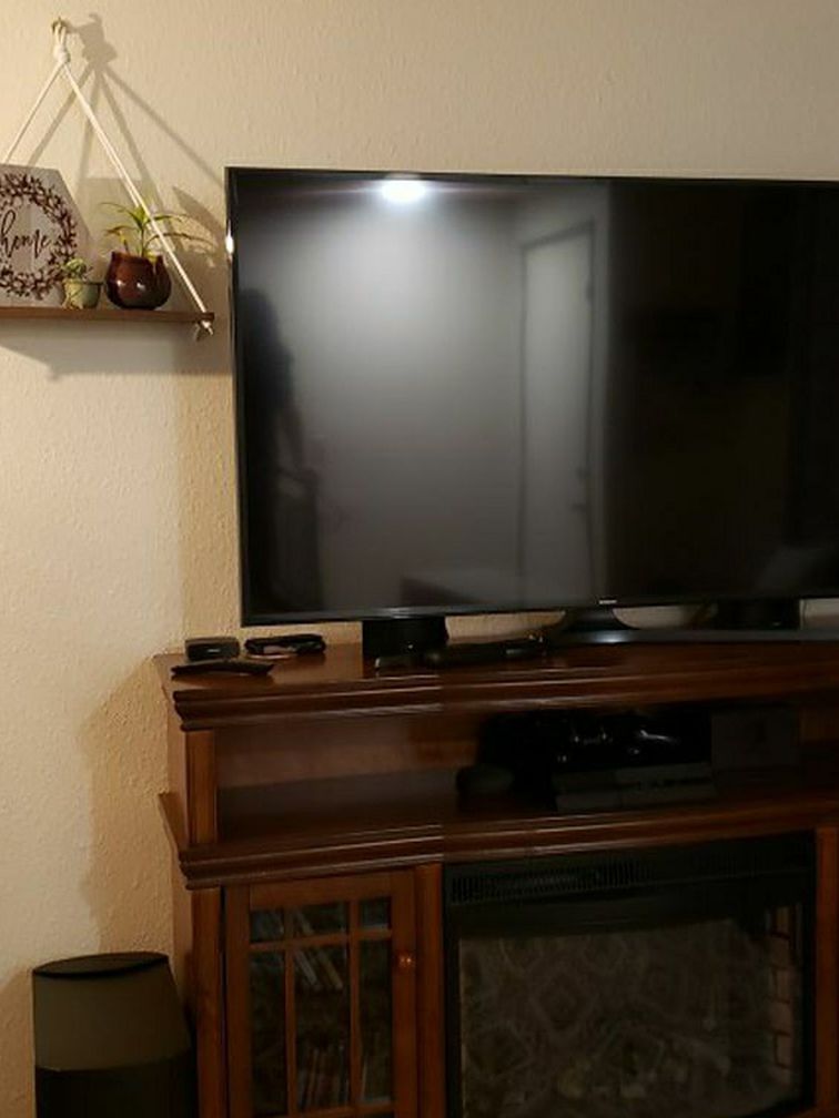 Beautiful Tv Console/ Stand/ Media Center With Chimney