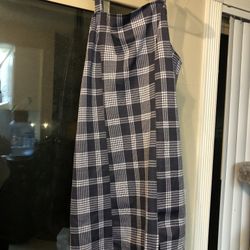 Blue Checkered Dress for Women