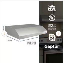 Glacier Range Hood. 24” Under Cabinet BCSD 300 Max Blower