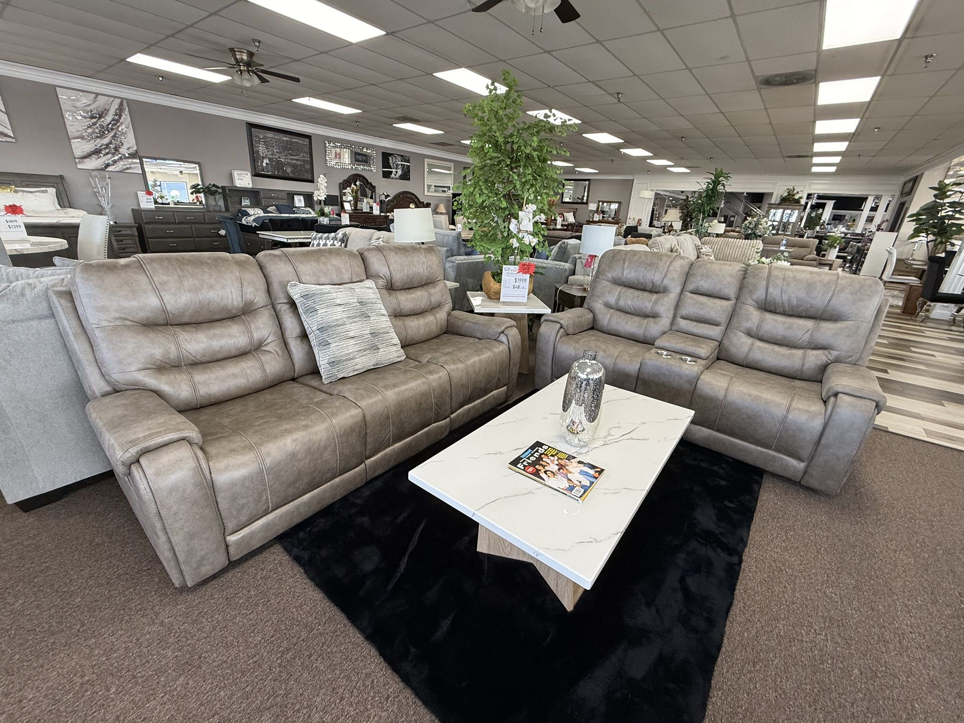 2 PC RECLINER SOFA AND LOVESEAT