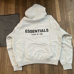 White essentials hoodie
