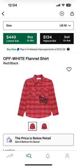 Off White Flannel Shirt “ Graffiti”