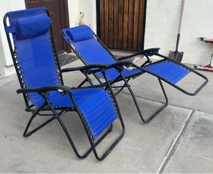 Zero Gravity Patio Chair Recliners w/ Cup Holders