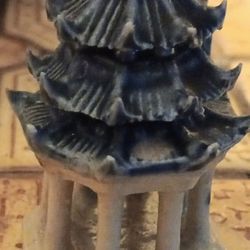 Chinese Shiwan Figure Saikei Ornament Ornate Pagoda