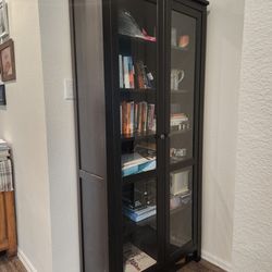 Black Ikea Display Cabinet / Bookcase / Bookshelves 