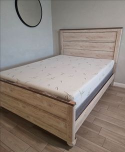 Queen Size Bed. Used. In very good condition. 

Bed Frame With Mattress and Box Spring. 

$395