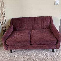 Maroon Loveseat 