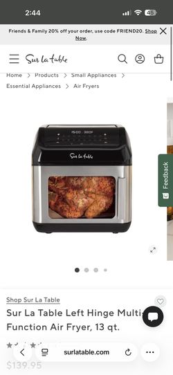 Sur La Table Left Hinge Multi-Function Air Fryer, 13 qt.