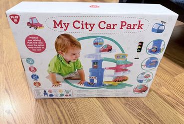 Park and roll garage 4-story spiral ramp parking toy for toddlers