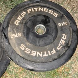 Black Bumper Plates 25 Lbs Rep Fitness 
