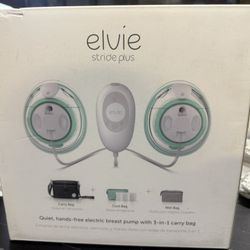 Elvie Stride Plus - Hands-Free, Hospital-Grade Electric Breast Pump with 3-in-1 Bag