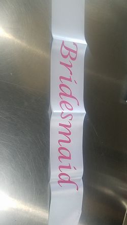 Bridesmaid sash