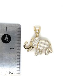 10k Gold Elephant Pendant 