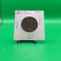 1843 Mature Head Large Letters Large Cent 