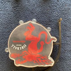 Fireball Hanging Metal Sign/light
