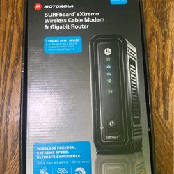 Motorola Ford, Extreme Wireless Cable, Modem, And Gigabyte Router
