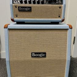 Mesa Boogie Custom Configured Mark 5:25 Head & 1x12 Cab - Baby Blue Bronco Guitar Amp Stack