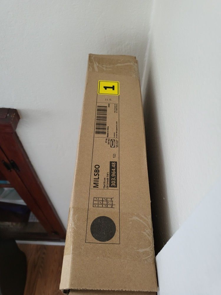 New Ikea Milsbo Tall Glass Display Cabinet