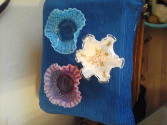 Vintage Colored Fenton Bon Bon Dish Collection N/MINT Condition
