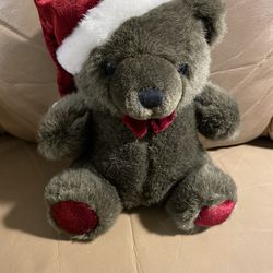 1999 Vintage Carlyle & Co Christmas Bear Cub Santa Claus Hat 