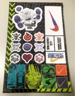 One piece x Nike sticker sheet