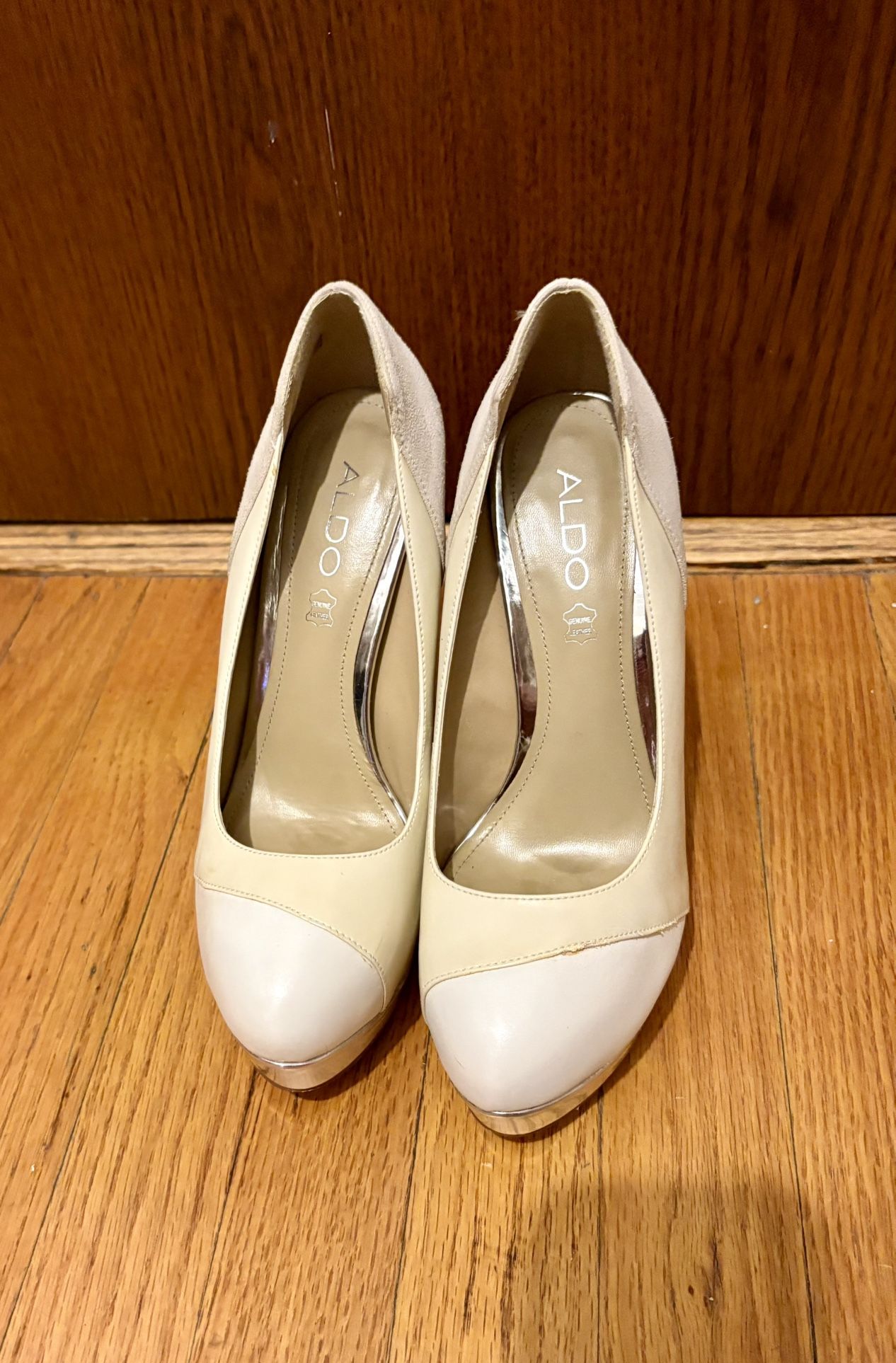 White ALDO pumps