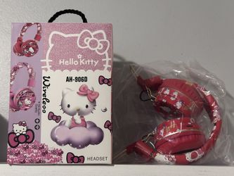 Hello Kitty Red Wireless Headphones ( New)