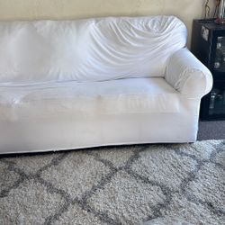 Free White Couch With Full Size Bed