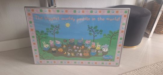 Peppa pig poster with aluminum frame