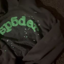 Sp5der Hoodie Green And Grey