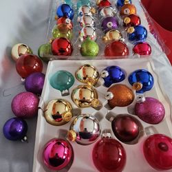 Variety of Christmas tree bulbs 